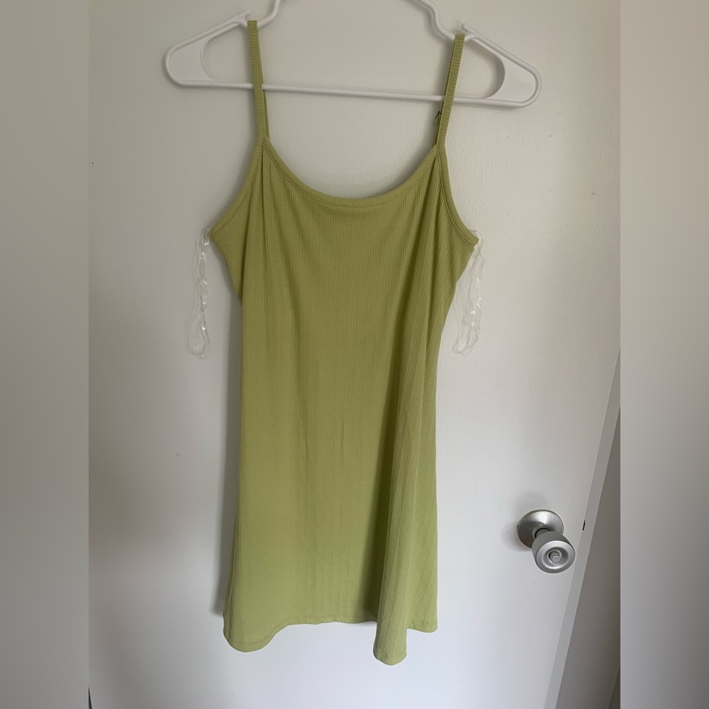 Green casual dress